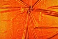 Luxury Elastic Snakeskin Foil Fabric Material - ORANGE
